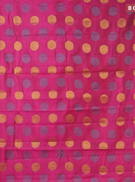 Semi raw silk saree pink with thread & zari woven buttas and zari woven border