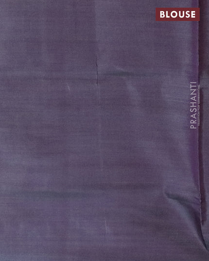 Banana pith saree mustard green and dual shade of deep violet with thread woven buttas in borderless style with blouse