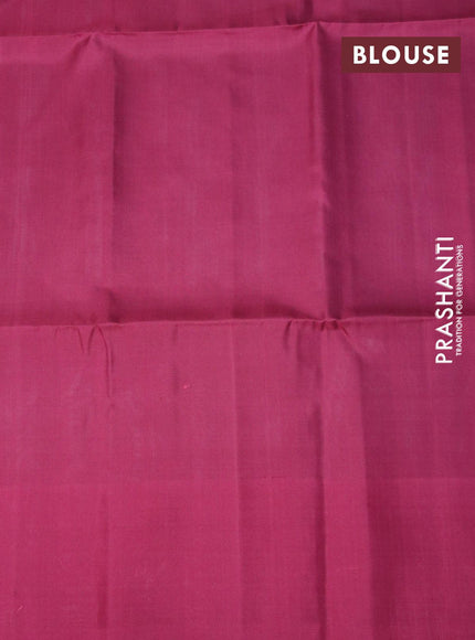 Pure soft silk saree pastel blue and maroon with silver zari woven buttas and silver zari woven border