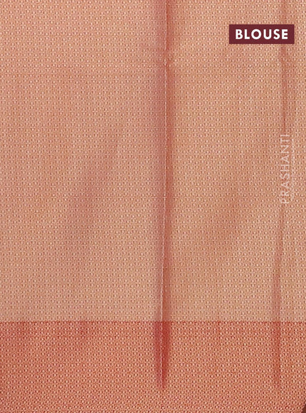 Banarasi kota saree light pink and pink with allover zari weaves and floral zari woven border