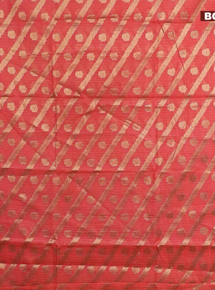 Banarasi kota saree red shade and maroon with allover zari weaves & buttas and zari woven simple border