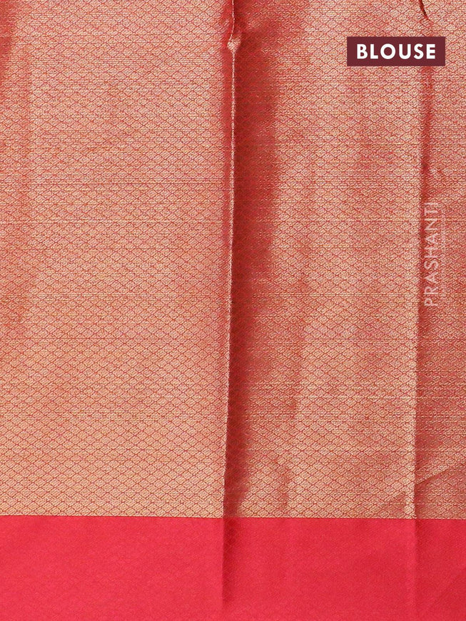 Banarasi kota saree red shade and maroon with allover zari weaves & buttas and zari woven simple border