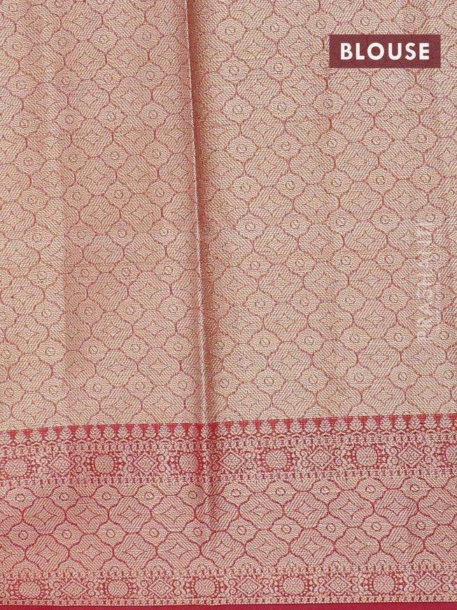 Banarasi kota saree peach orange and reddish pink with zari woven floral buttas and zari woven border