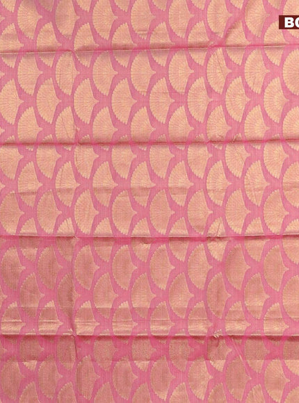 Banarasi kota saree magenta pink and maroon with zari woven buttas and zari woven simple border