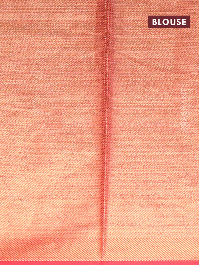 Banarasi kota saree magenta pink and maroon with zari woven buttas and zari woven simple border