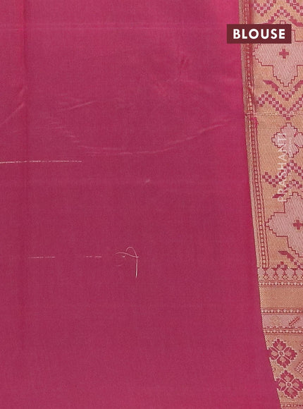 Banarasi kota saree dark pink and maroon with allover thread & zari weaves and zari woven border