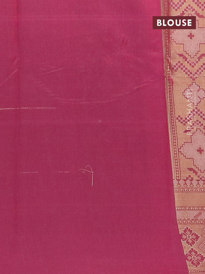 Banarasi kota saree dark pink and maroon with allover thread & zari weaves and zari woven border