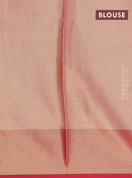 Banarasi kota saree light pink and maroon with allover zari woven buttas and floral zari woven border