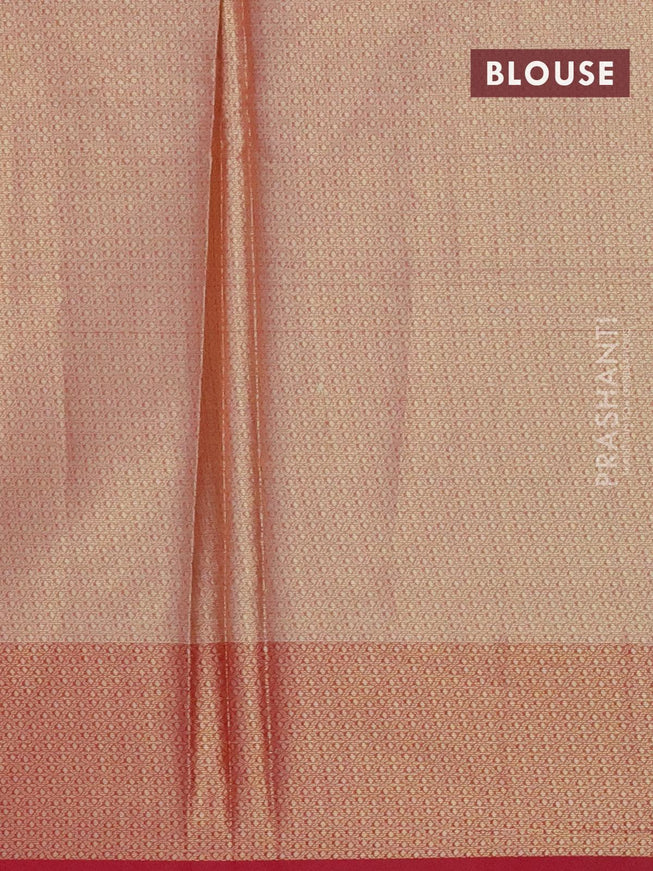 Banarasi kota saree light pink and pink with zari woven buttas and zari woven border