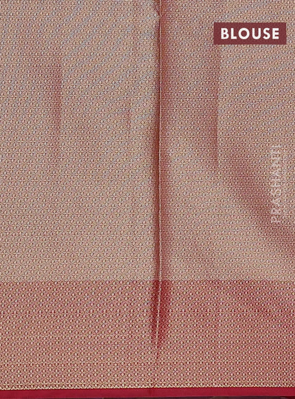 Banarasi kota saree light pink and pink with floral zari woven buttas and floral zari woven border