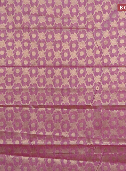 Banarasi kota saree mauve pink and maroon with allover zari weaves and zari woven border