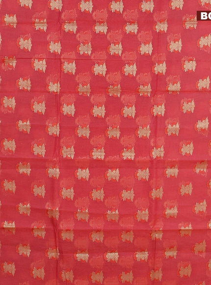 Banarasi kota saree pink shade with thread & zari woven floral buttas and zari woven border