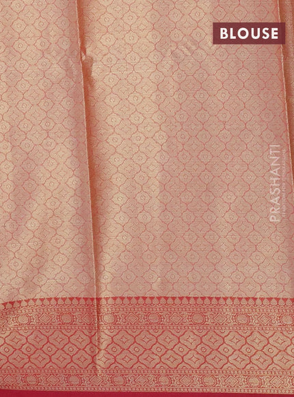 Banarasi kota saree yellow and red with zari woven buttas and zari woven border