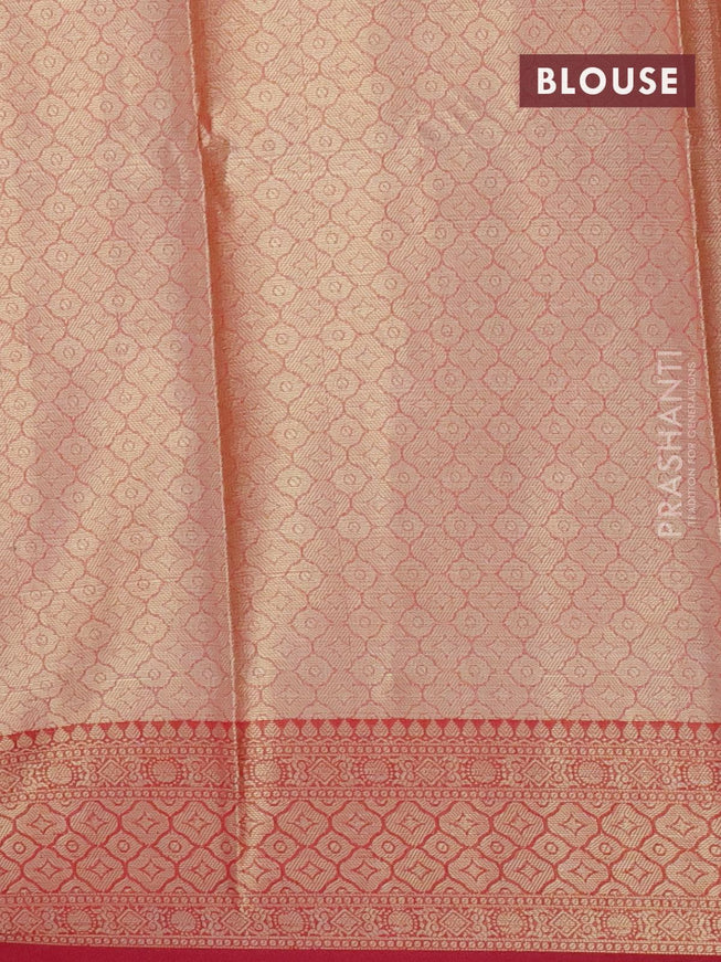 Banarasi kota saree yellow and red with zari woven buttas and zari woven border