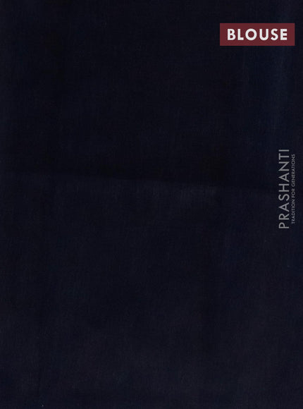 Pure linen saree chikku shade and dark navy blue with plain body and piping border