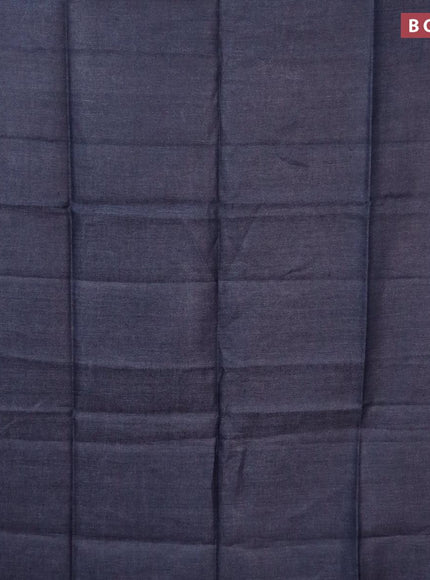 Pure linen saree grey shade and blue shade with plain body and piping border