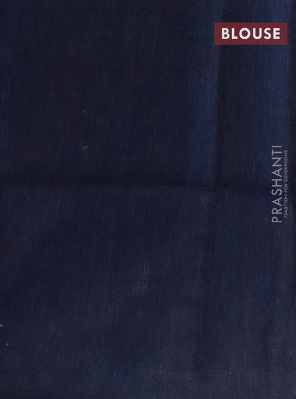 Pure linen saree grey shade and blue shade with plain body and piping border