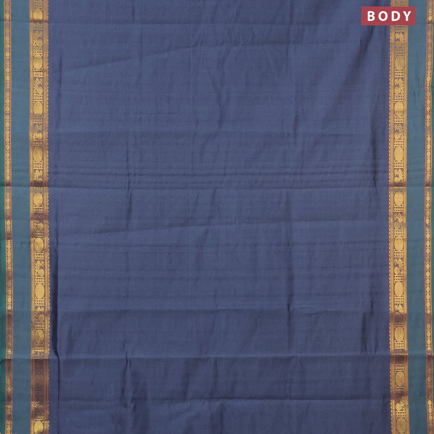 10 yards semi silk cotton saree grey and maroon with plain body and rettapet zari woven border