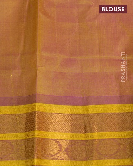 Gadwal silk cotton saree light green and dual shade of purple with allover zari woven buttas and zari woven border