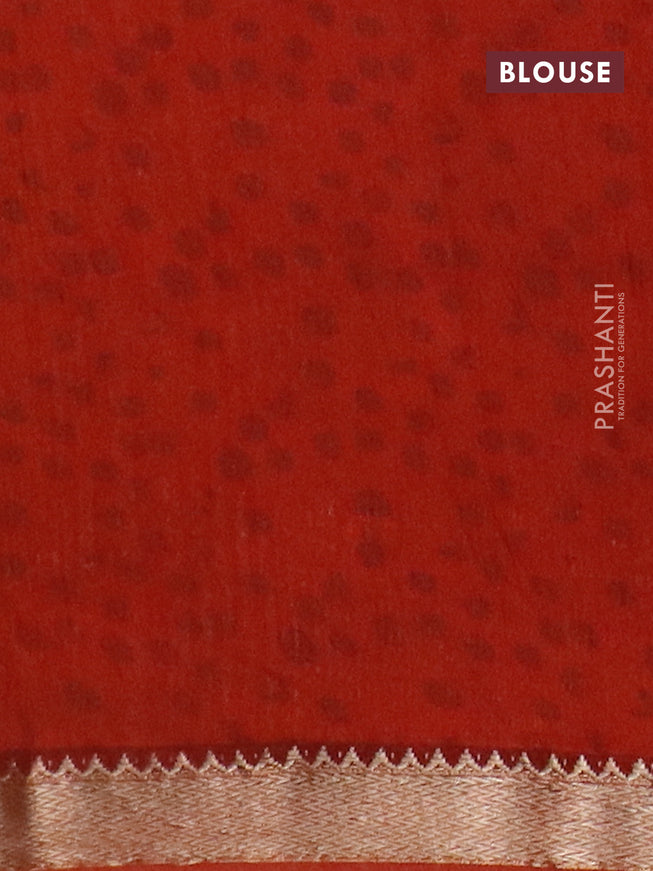 Semi gadwal saree pastel shade and maroon shade with allover prints and zari woven border