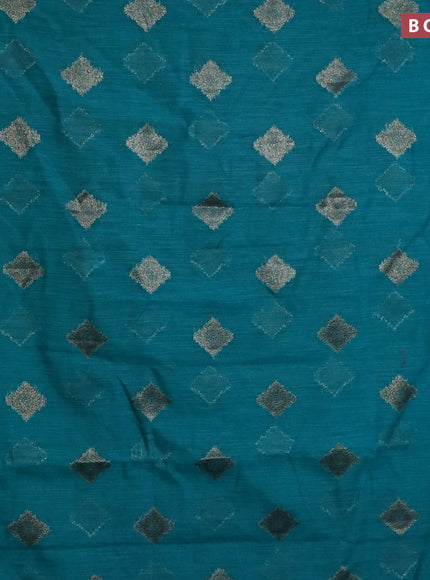 Banarasi semi matka saree teal green shade and wine shade with antique zari woven buttas and antique zari border