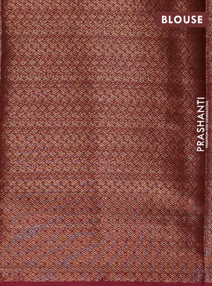 Banarasi semi matka saree grey and magenta pink with antique zari woven buttas and antique zari border