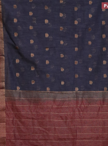 Banarasi semi matka saree elephant grey and magenta pink with antique zari woven buttas and antique zari border