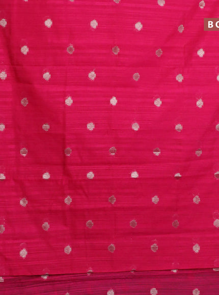 Banarasi semi matka saree pink and blue with zari woven buttas and zari woven border