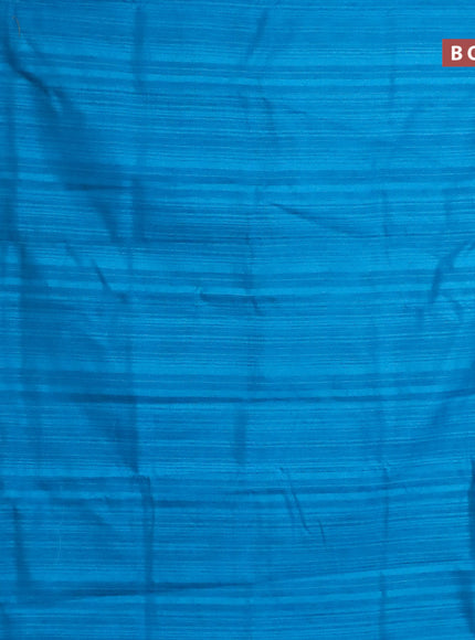 Banarasi semi matka saree cs blue and dark blue with plain body and zari woven border