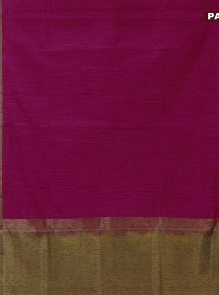 Banarasi semi matka saree pink and light green with plain body and antique zari border