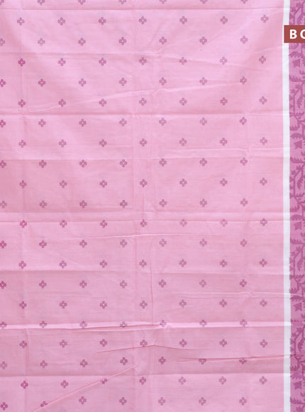 Chirala cotton saree light pink with butta prints and simple border