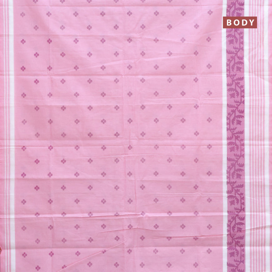 Chirala cotton saree light pink with butta prints and simple border