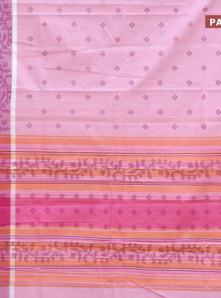 Chirala cotton saree light pink with butta prints and simple border