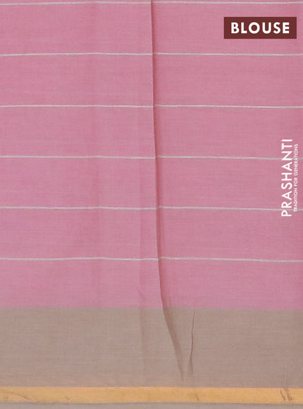 Chirala cotton saree light pink with butta prints and small zari woven border