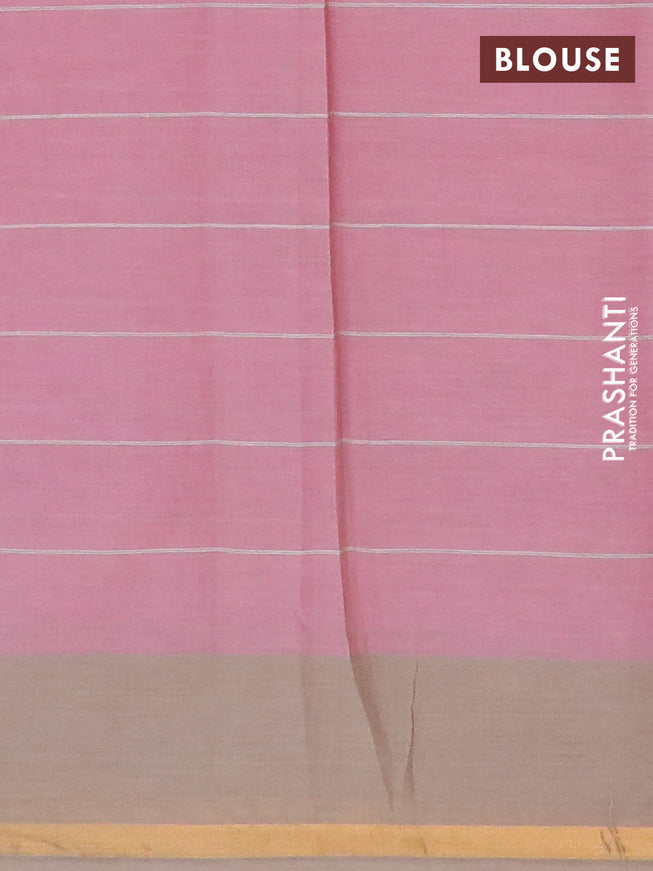 Chirala cotton saree light pink with butta prints and small zari woven border