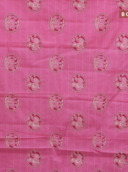 Chirala cotton saree light pink with butta prints and small zari woven border