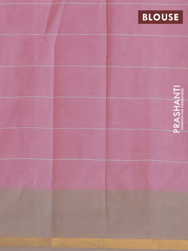 Chirala cotton saree light pink with butta prints and small zari woven border