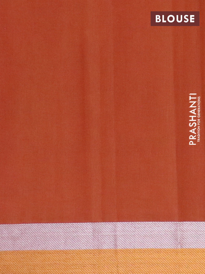 Chirala cotton saree red with butta prints and zari woven border