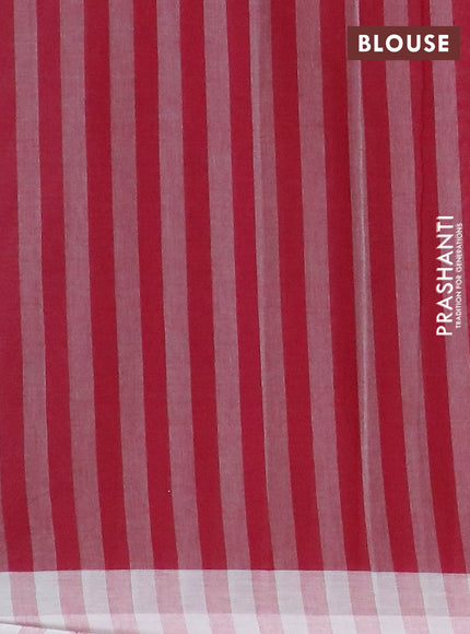 Chirala cotton saree maroon shade and off white with butta prints and simple border