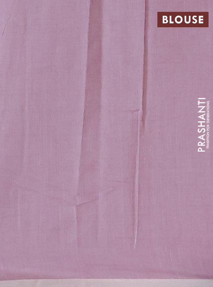 Chirala cotton saree beige and mauve pink with half & half style and printed border