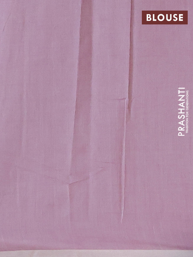 Chirala cotton saree beige and mauve pink with half & half style and printed border