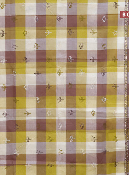 Chirala cotton saree mustard shade with butta prints and simple border