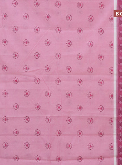 Chirala cotton saree light pink with butta prints and printed border