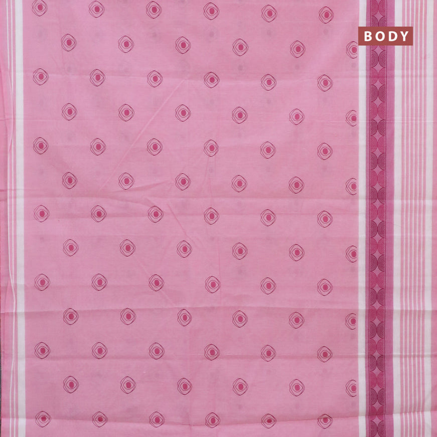 Chirala cotton saree light pink with butta prints and printed border