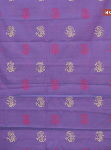 Chirala cotton saree dual shade of violet and pink with annam butta prints and printed border