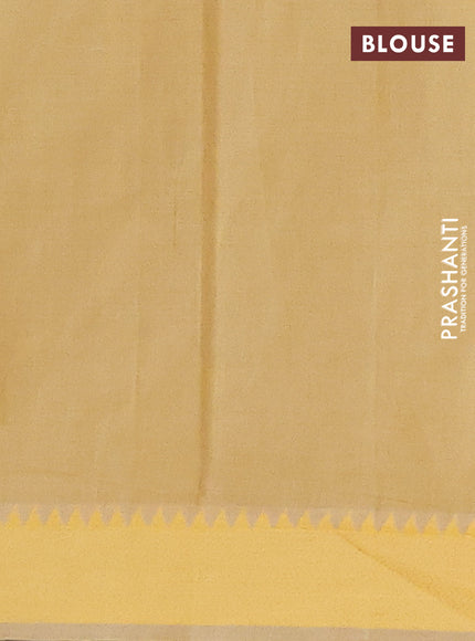 Chirala cotton saree beige and yellow with butta prints and thread woven border