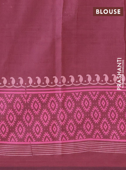 Chirala cotton saree maroon with butta prints and printed border