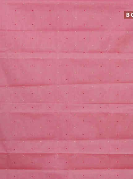 Chirala cotton saree pink shade with butta prints and zari woven border