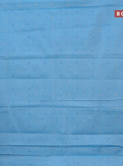 Chirala cotton saree light blue with butta prints and zari woven border