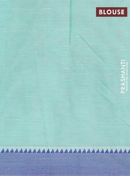 Chirala cotton saree bluish grey with butta prints and thread woven border